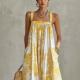 Printed Vacation Slip Dress For Women