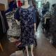 Womens Elegant Round-neck Printed Dress