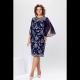 Womens Elegant Round-neck Printed Dress