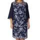 Womens Elegant Round-neck Printed Dress