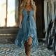Flowy Vacation Denim Sassy Skirt