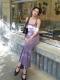 Womens Wide-shoulder Strap Casual Sundress