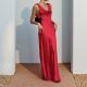 Cross-cut Backless Halter-neck Waist-cinching Dress