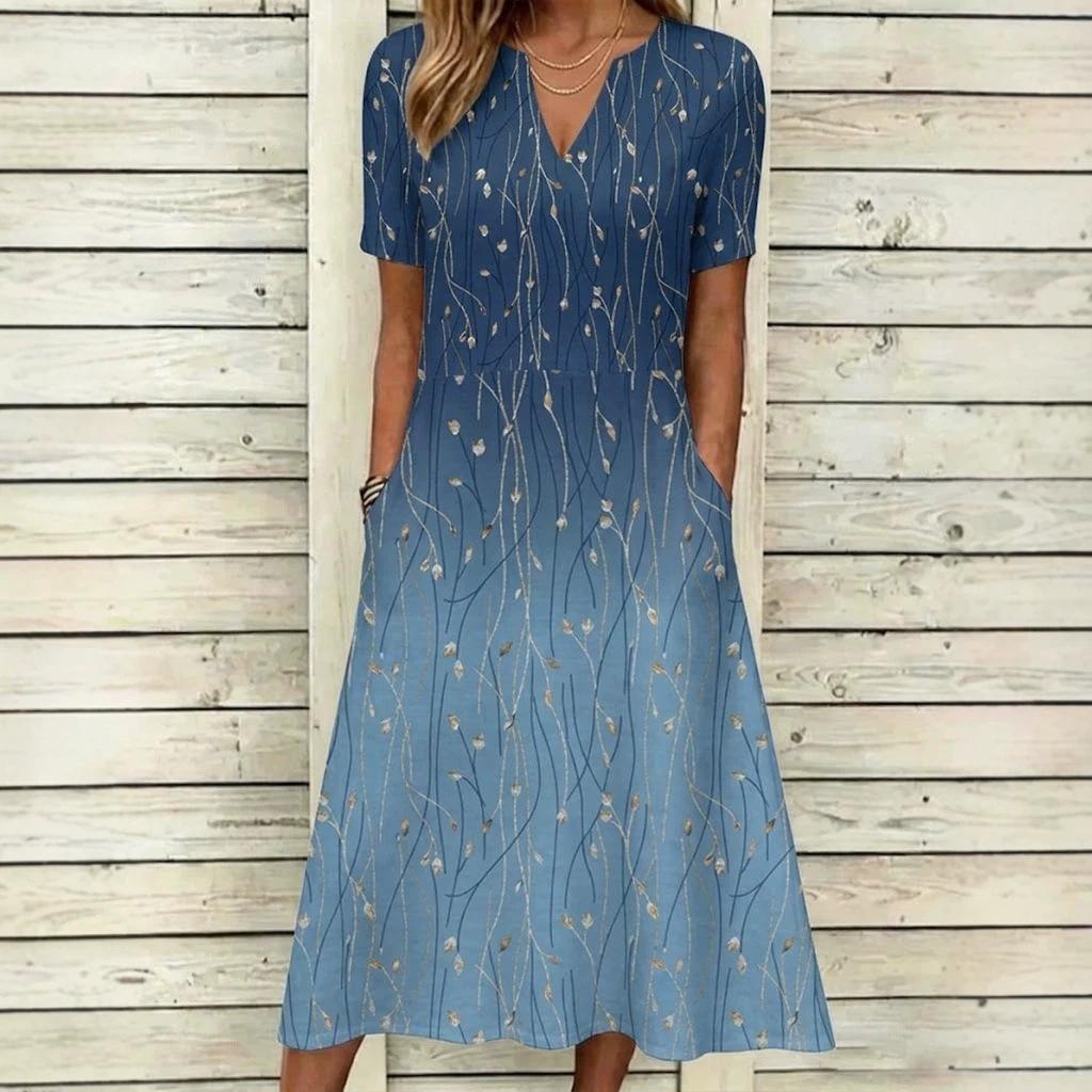 Floral-print Dress With A Subtle Background Pattern
