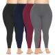 Nine Points High Elastic Solid Color Spring And Autumn Leggings Plus Size