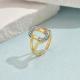 Ins Niche Exaggerated Waterdrop Zircon Ring Fashion Copper Alloy Band