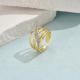 Ins Niche Exaggerated Waterdrop Zircon Ring Fashion Copper Alloy Band
