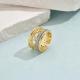 Ins Niche Exaggerated Waterdrop Zircon Ring Fashion Copper Alloy Band