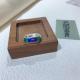 S999 Fine Silver Enamel Retro Chinese Style Adjustable Ring