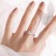 S999 Sterling Silver Ring Korean Style Luxury Inlaid Finger Jewelry