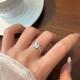 S999 Sterling Silver Ring Korean Style Luxury Inlaid Finger Jewelry