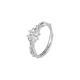 S999 Sterling Silver Ring Korean Style Luxury Inlaid Finger Jewelry