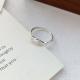 S999 Fine Silver Fish Coin Zircon Ring Elegant Sweet Ladies Finger Jewelry