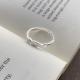 S999 Fine Silver Fish Coin Zircon Ring Elegant Sweet Ladies Finger Jewelry