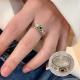 Fashion Personality Open Finger Ring Retro Graffiti  Design Ring
