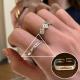 Fashion Personality Open Finger Ring Retro Graffiti  Design Ring
