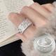 Korean Style Graffiti Adjustable Ring Women Fashion Irregular Finger Ring