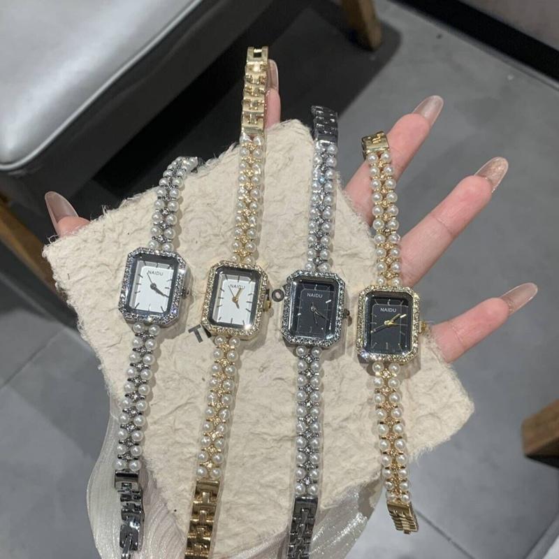Womens Fashion Pearl Bracelet Watch