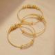 Round Spherical African Arabic Gold Womens Bracelet