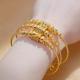Round Spherical African Arabic Gold Womens Bracelet