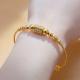 Round Spherical African Arabic Gold Womens Bracelet