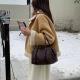 Elegant Lychee-Grain Bowling Bag For Women Retro And Versatile