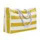 Embroidered Striped Beach Bag With Large Capacity