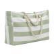 Embroidered Striped Beach Bag With Large Capacity
