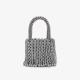 New Dual-color Amber Acrylic Cat-eye Bead Pure Hand-braided Bag