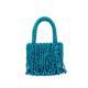 New Dual-color Amber Acrylic Cat-eye Bead Pure Hand-braided Bag