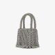 New Dual-color Amber Acrylic Cat-eye Bead Pure Hand-braided Bag