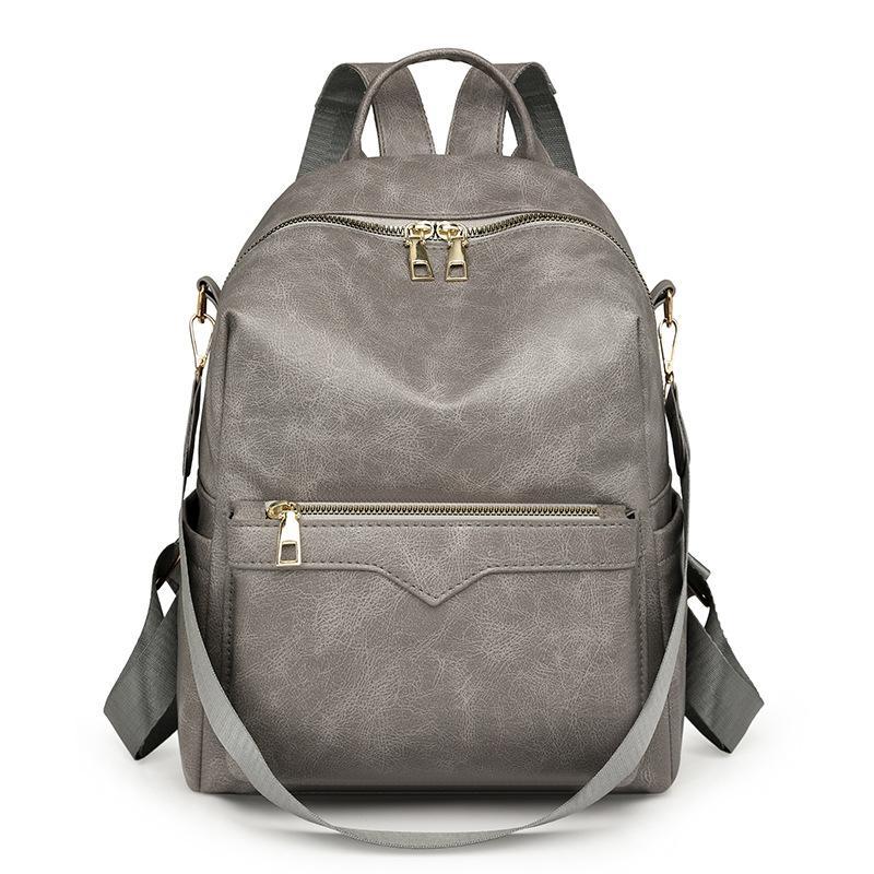 Korean-style Soft PU Large-Capacity Versatile SpringSummer New Arrival Womens Travel Backpack