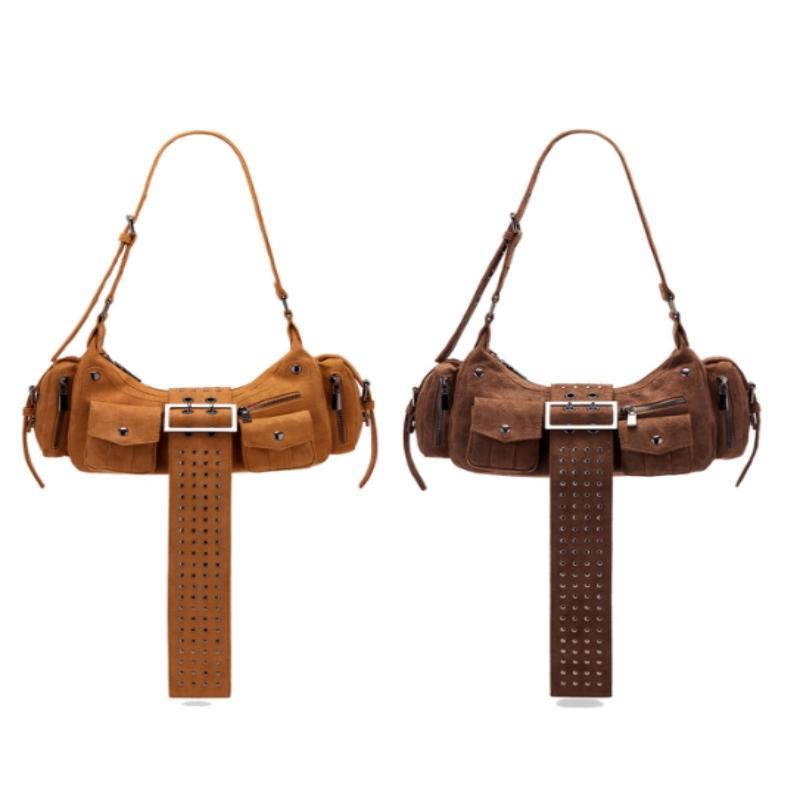 Simple Retro Versatile Suede Womens Handbag Shoulder Bag