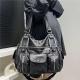 Womens Fashion Vintage Lychee Pattern Tote Messenger Bag