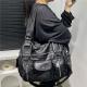 Womens Fashion Vintage Lychee Pattern Tote Messenger Bag