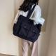 Womens Large Capacity Corduroy Shoulder Bag Portable Tote Bag