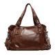 Casual Retro Solid Color PU Large Capacity Shoulder Bag