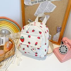 Retro Corduroy Backpack Womens Cute Outing