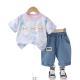 Baby Suit Three Bear Short Sleeve Two-piece Set