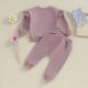 Autumn And Winter Boys Solid Color Long-sleeve Sweater Set Parent-child Children