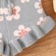 Childrens Flower Embroidery Ruffled Short Sleeves Shorts Suit
