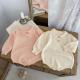 Infant Small Square Collar Knitted Long Sleeve