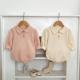 Infant Small Square Collar Knitted Long Sleeve