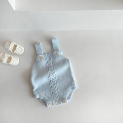 Baby Suspenders Pants Knitted Open-end Romper