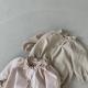 Baby Cotton Wooden Ear Collar Button Jumpsuit Romper