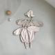 Baby Cotton Wooden Ear Collar Button Jumpsuit Romper