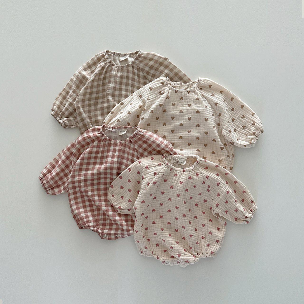 Mens And Womens Infant, Baby Cotton Double-layer Gauze Casual Romper