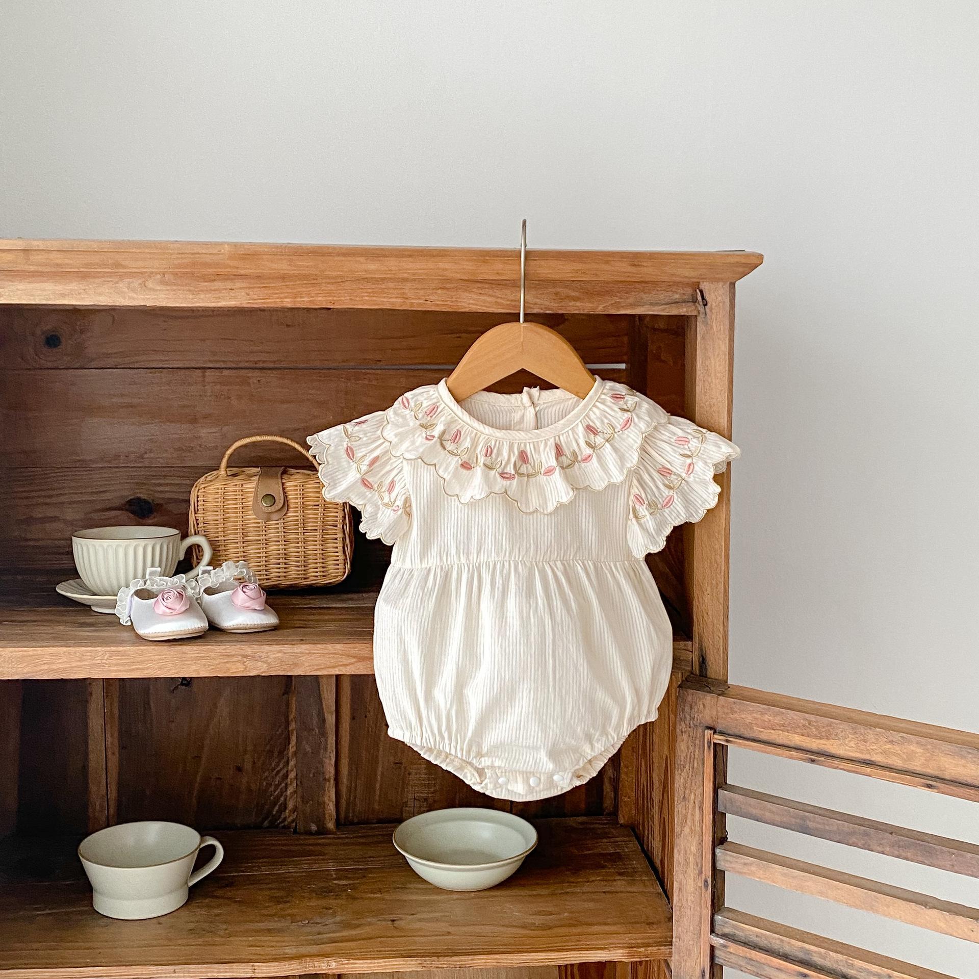 Baby Girls Cotton Jumpsuit Full Moon Romper