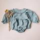 Cotton And Linen Romper Hat Baby Lace Collar Onesie