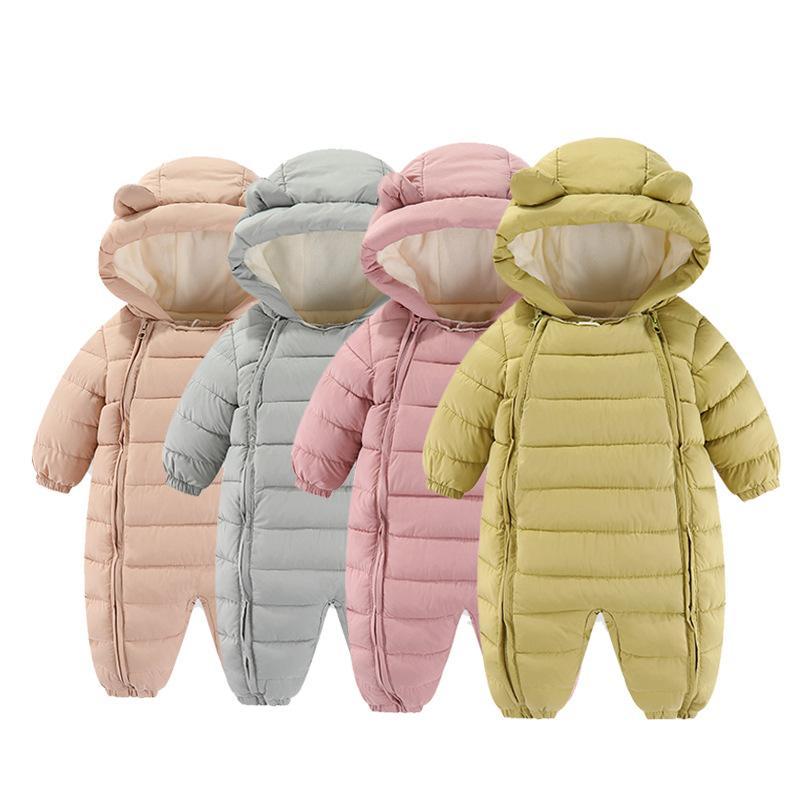 Fashion Personality Fleece-lined Baby Jumpsuit